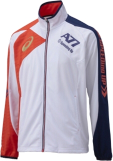 【ASICS/アシックス】 A77 トレーニングジャケット ホワイトxチェリートマト ユニセックス アシックス